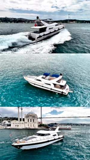 Photo of the boat on a Bosphorus tour passing Ortakoy Mosque in Istanbul Turkey