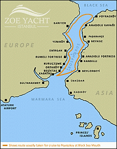 mappa del mar nero crociera poyrazköy